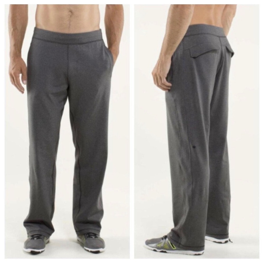 LULULEMON Mens XXL Kung Fu Pant Heathered Gray Straight Leg Yoga Sweatpants Gym